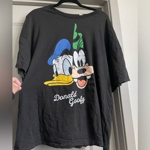 H&M Goofy and Donald Disney Oversized Vintage Inspired Tee